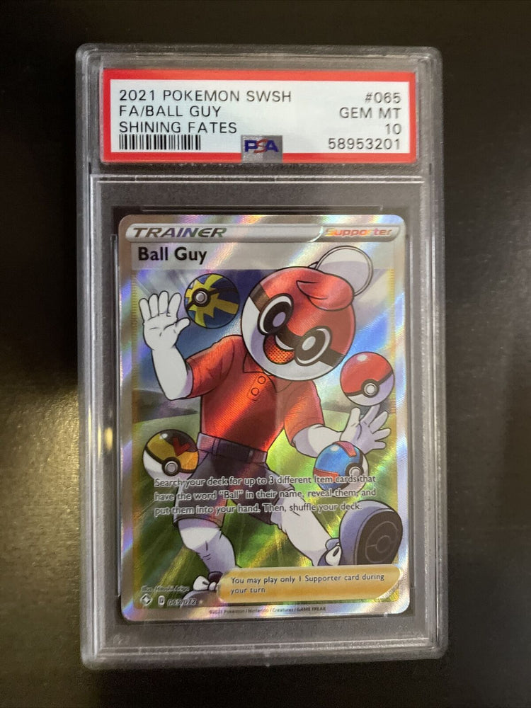 PSA 10 Pokemon Ball Guy #065/072 Shining Fates