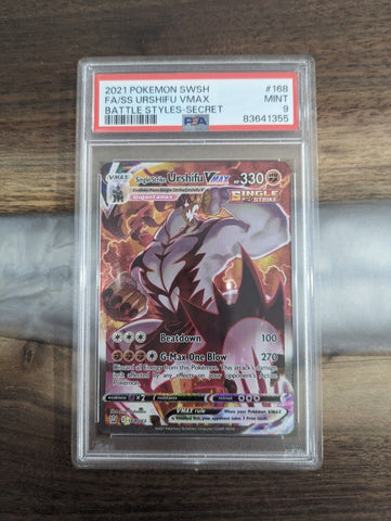 2021 Pokemon SWSH Single Strike Urshifu VMax #168 PSA 9