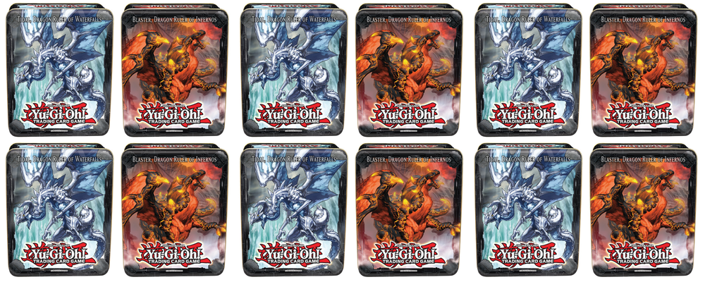 Collector's Tin Display (Blaster, Dragon Ruler of Infernos & Tidal, Dragon Ruler of Waterfalls)