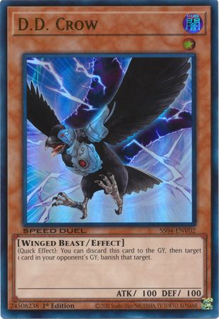 yugioh crow card Yu-Gi-Oh! D.D. Strike of Neos STON-EN024 you can switch this cards original ATK and DEF until the End Phase. Crow Hogan - ALL Signature